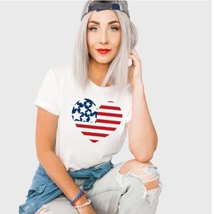 Uncommon Patriot American Heart Unisex Shirt Size Small